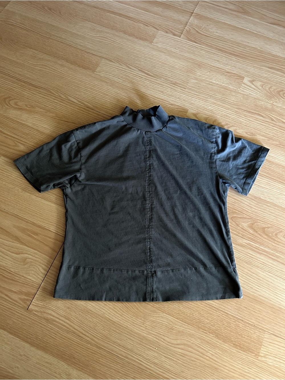 Zara Gray Mock Neck Blouse Small